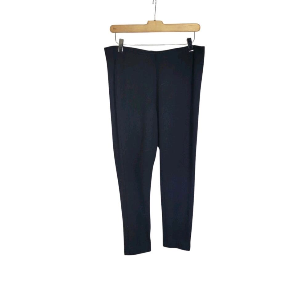 J Jill Charcoal Black High Rise Ankle Cropped Ponte Leggings Size Medium Petite